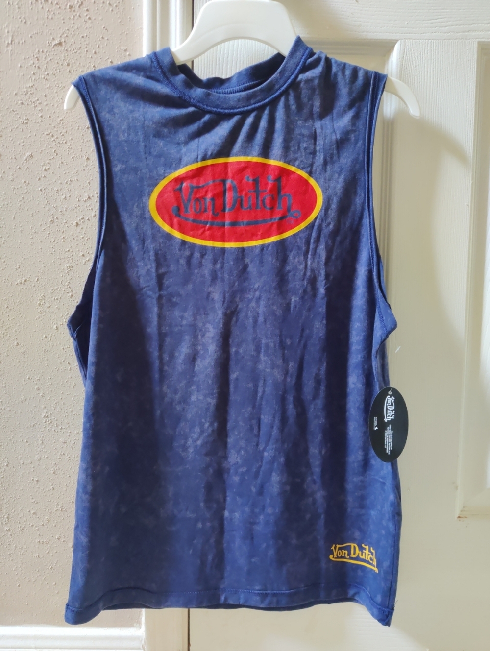 Von Dutch Unisex Logo Sleeveless Muscle T-shirt Small NWT